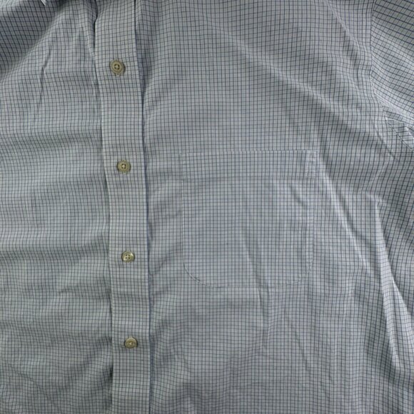 Brooks Brothers STRETCH Blue Check Long Sleeve Cotton Button Up 16.5 34/35 Slim - Picture 14 of 15